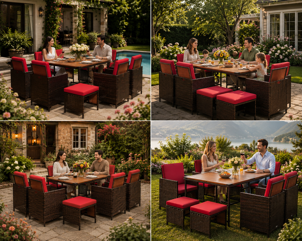 9-Piece Luxury Patio Dining Set