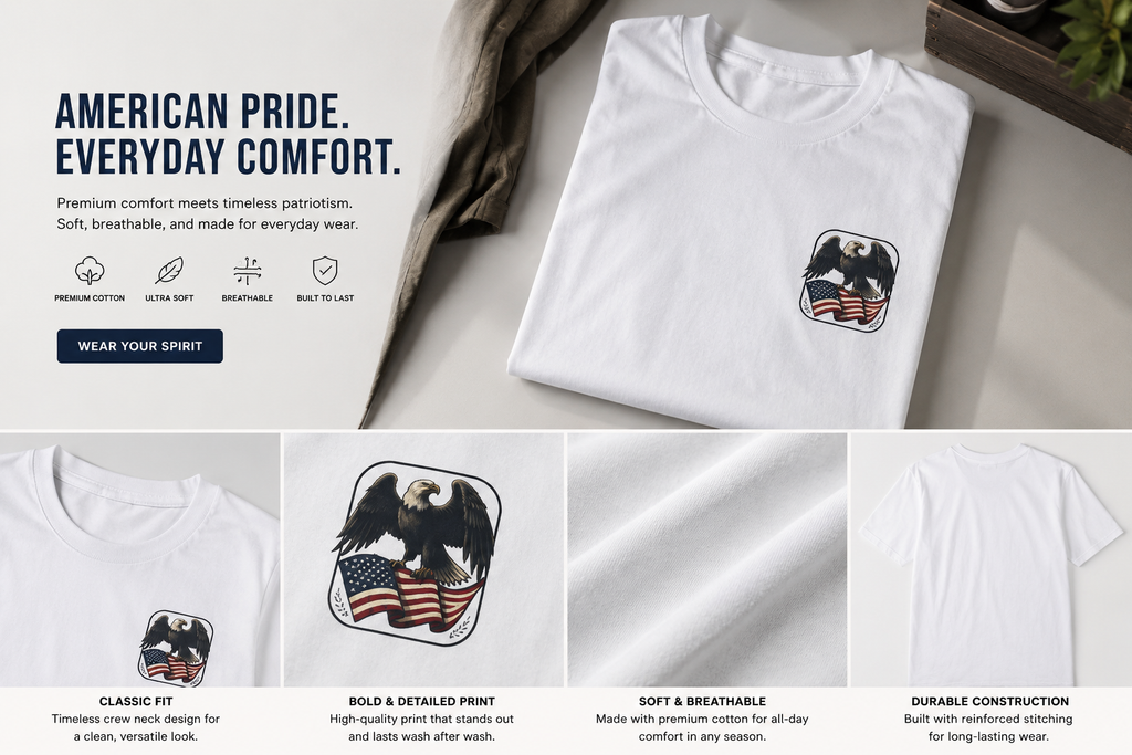 Patriotic Bald Eagle T-Shirt