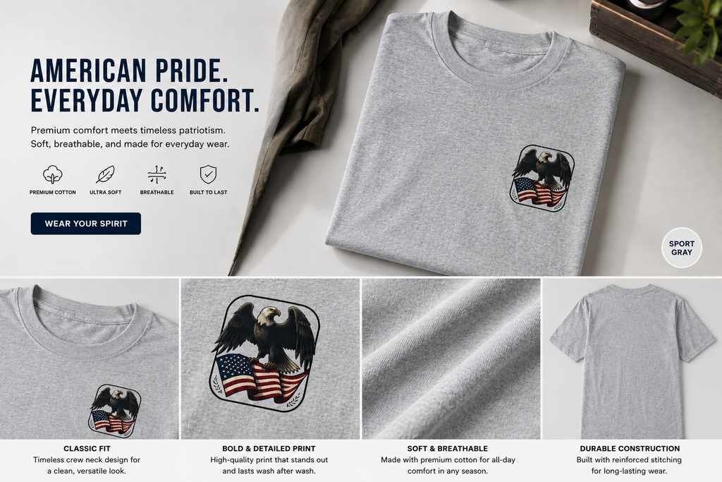 Patriotic Bald Eagle T-Shirt