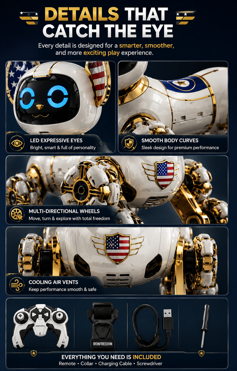 🇺🇸 IRONFREEDOM Patriot Robo-Pet