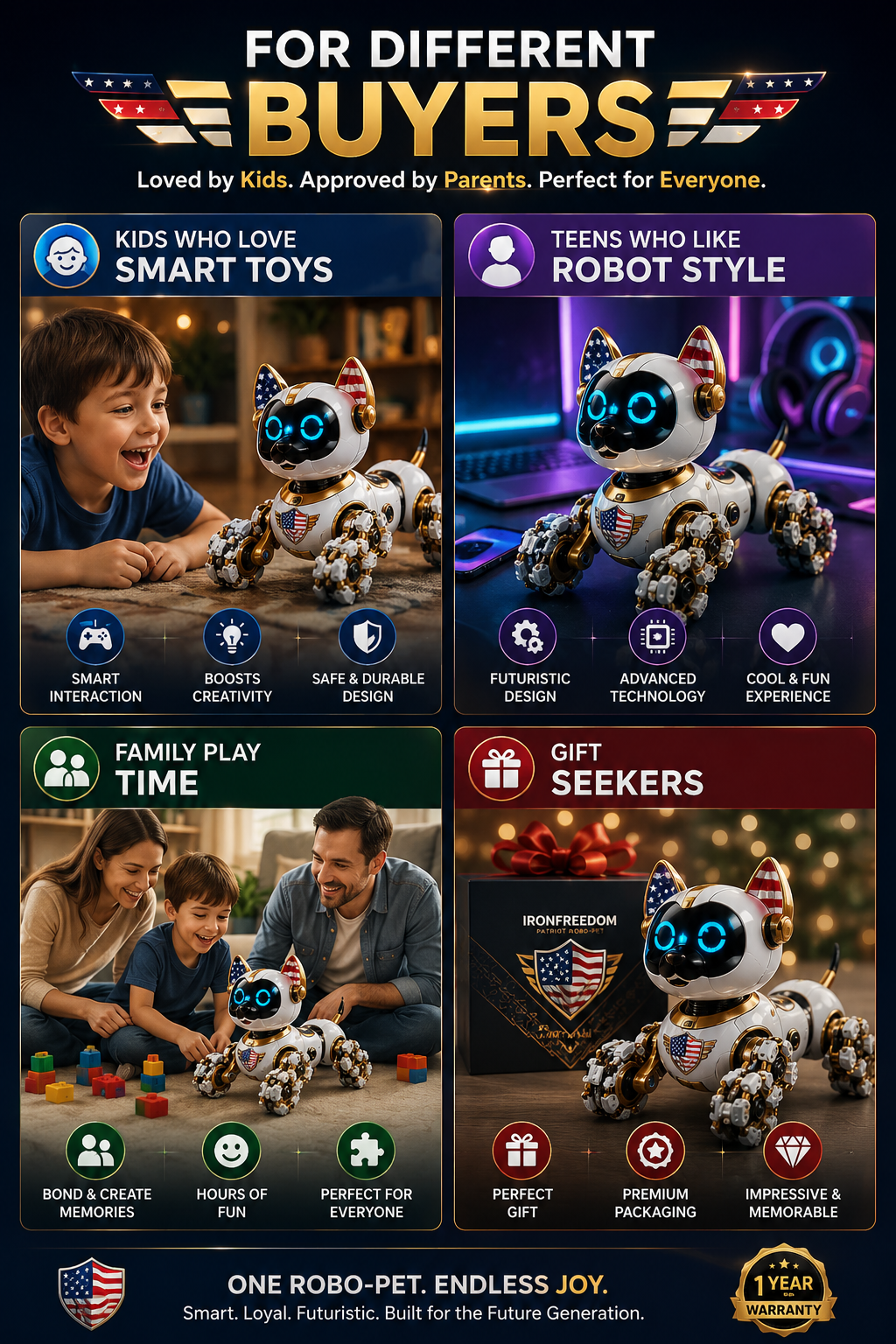 🇺🇸 IRONFREEDOM Patriot Robo-Pet