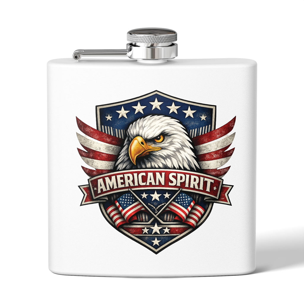 Flask — American Spirit Eagle 6oz Stainless Steel Hip Flask