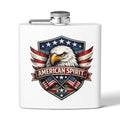 Flask — American Spirit Eagle 6oz Stainless Steel Hip Flask
