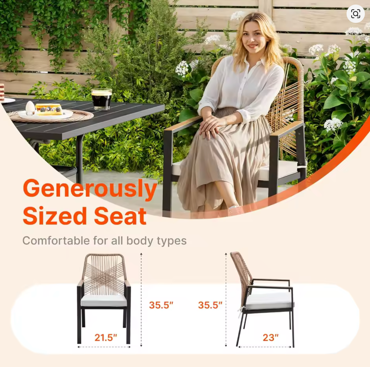 Luxury Outdoor Patio Dining Set – 5 Piece Collection