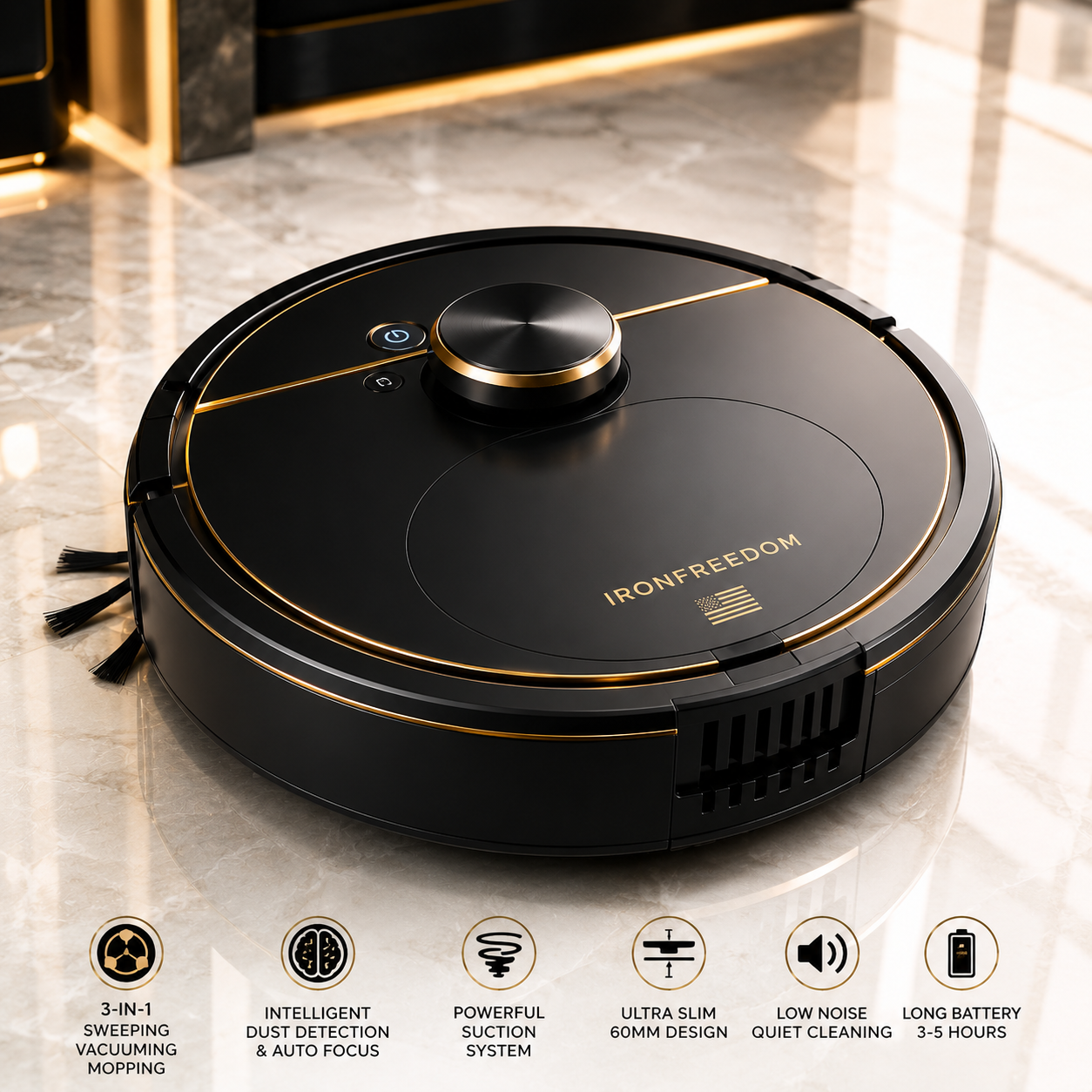 IRONFREEDOM Elite Smart Robot Vacuum