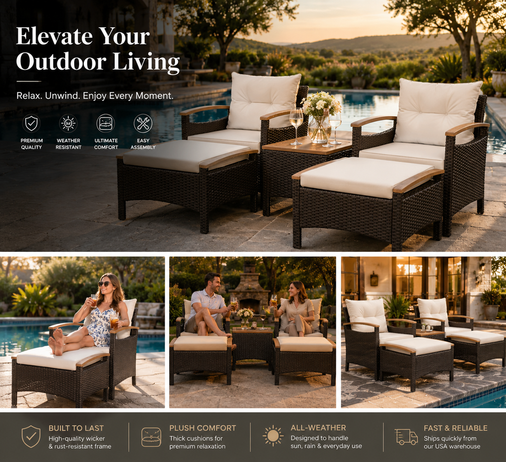American Luxury  5-Piece Patio Set